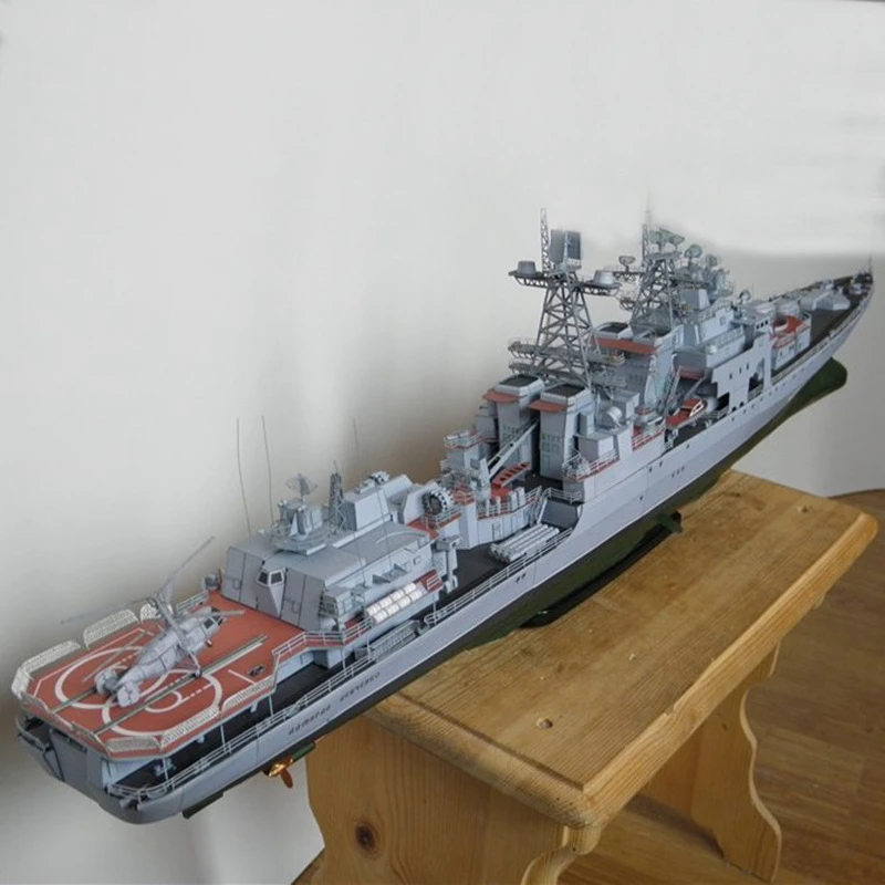 1:200Admiral Levchenko Antisubmarine Schiff DIY 3D Papier Karte Modell Gebäude Set Bau Spielzeug Pädagogisches Spielzeug Modell