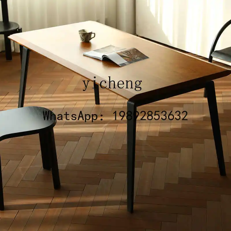 computer desk desktop long table home desk solid wood retro simple desk