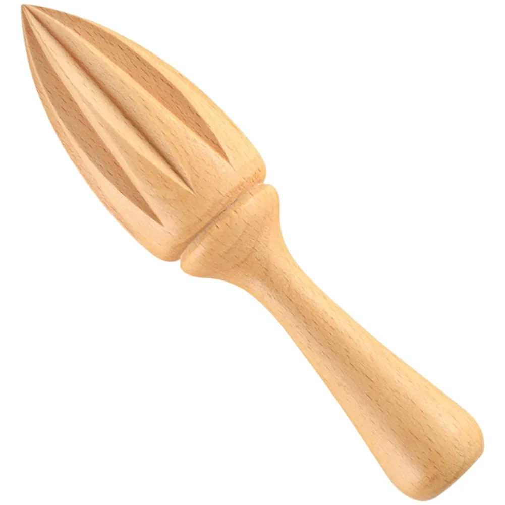 Natural Wood Lemon Juicer for Kitchen Use Made from Beech with Ergonomic Shape and Functional Conical Squeezing Mechanism