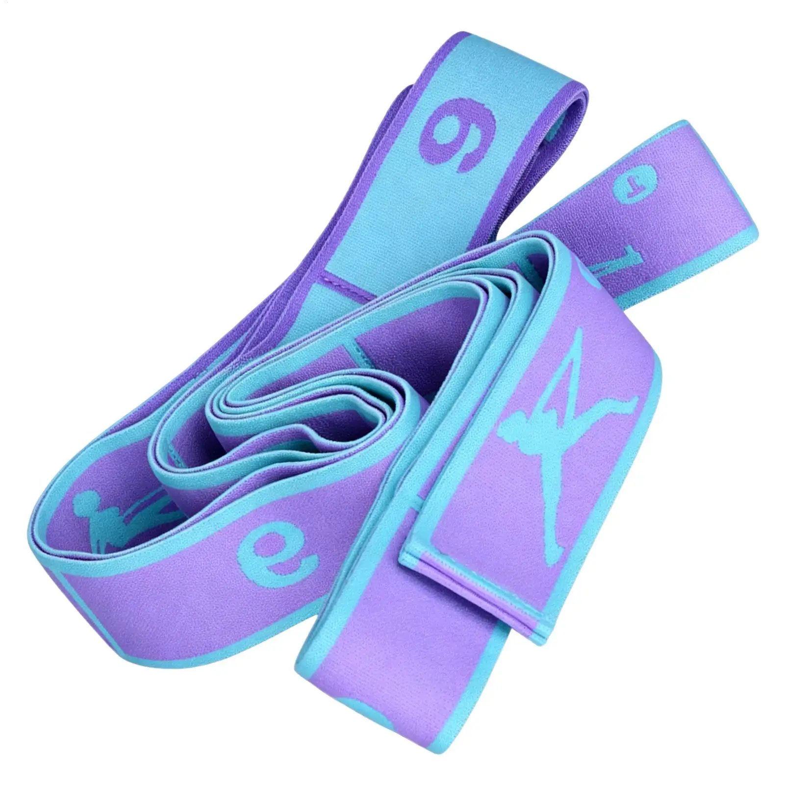 Multi Stage Yoga Stretch Band Latin Dance Stretch Band Correct Postures 12 Grid Elastic Band Digital Band Strap Belt Fitness