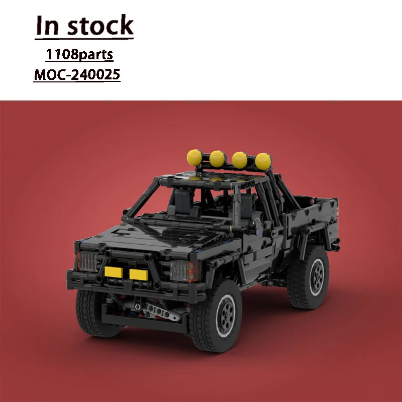 MOC-240025 Classic Black Cargo Dump Truck Building Block Model, 1108 Parts, Boys' and Children's Birthday Christmas Toy Gift
