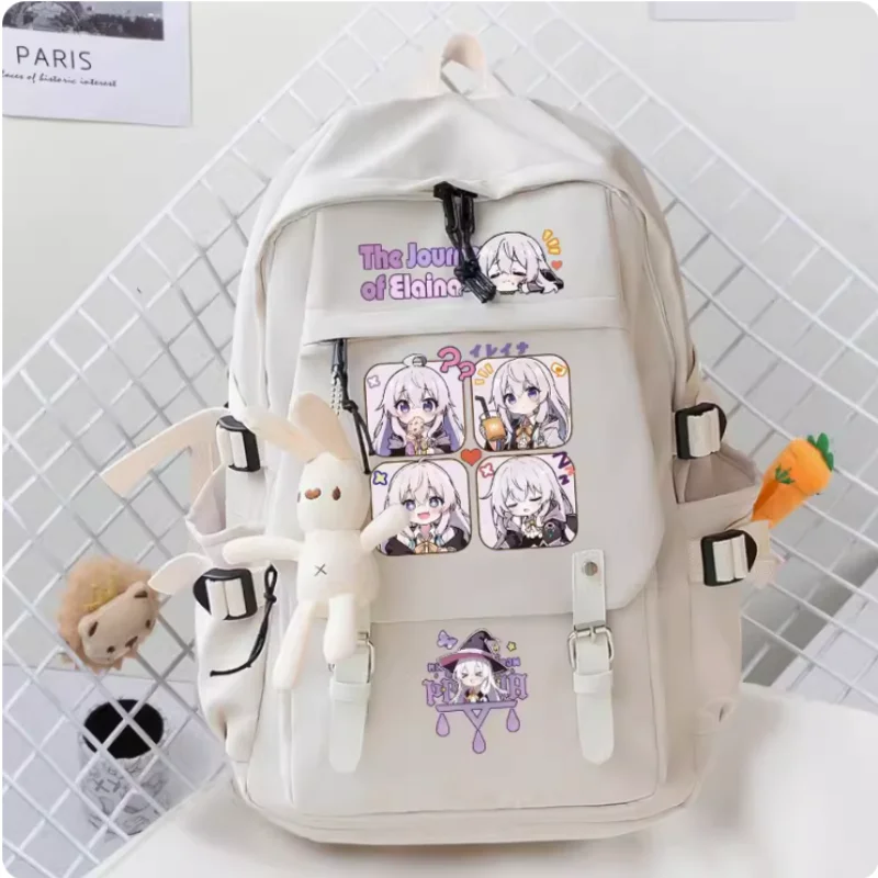 Anime The Journey Of Elaina Decoration High Capacity Girls Backpack Travel Bag Boy Teenager Schoolbag