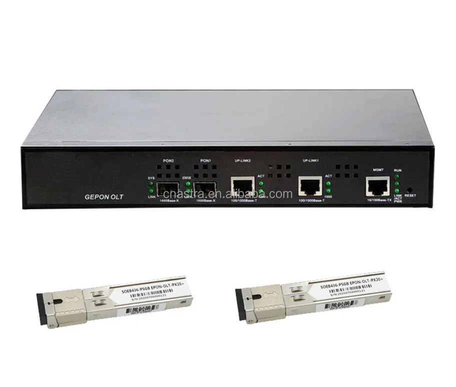 EPON OLT 2-port mini CATV network management function Switching Optical fiber cat ONU Optical cat with two optical modules