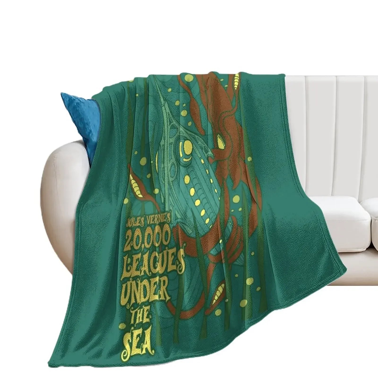 

20,000 Leagues Under the Sea Throw Blanket Furry Personalized Gift Moving Blankets