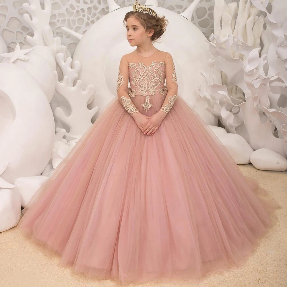 Yipeisha Flower Girl abiti per matrimonio bambini prima comunione abiti Ball Girls Pageant Gown for Birthday Christmas Party