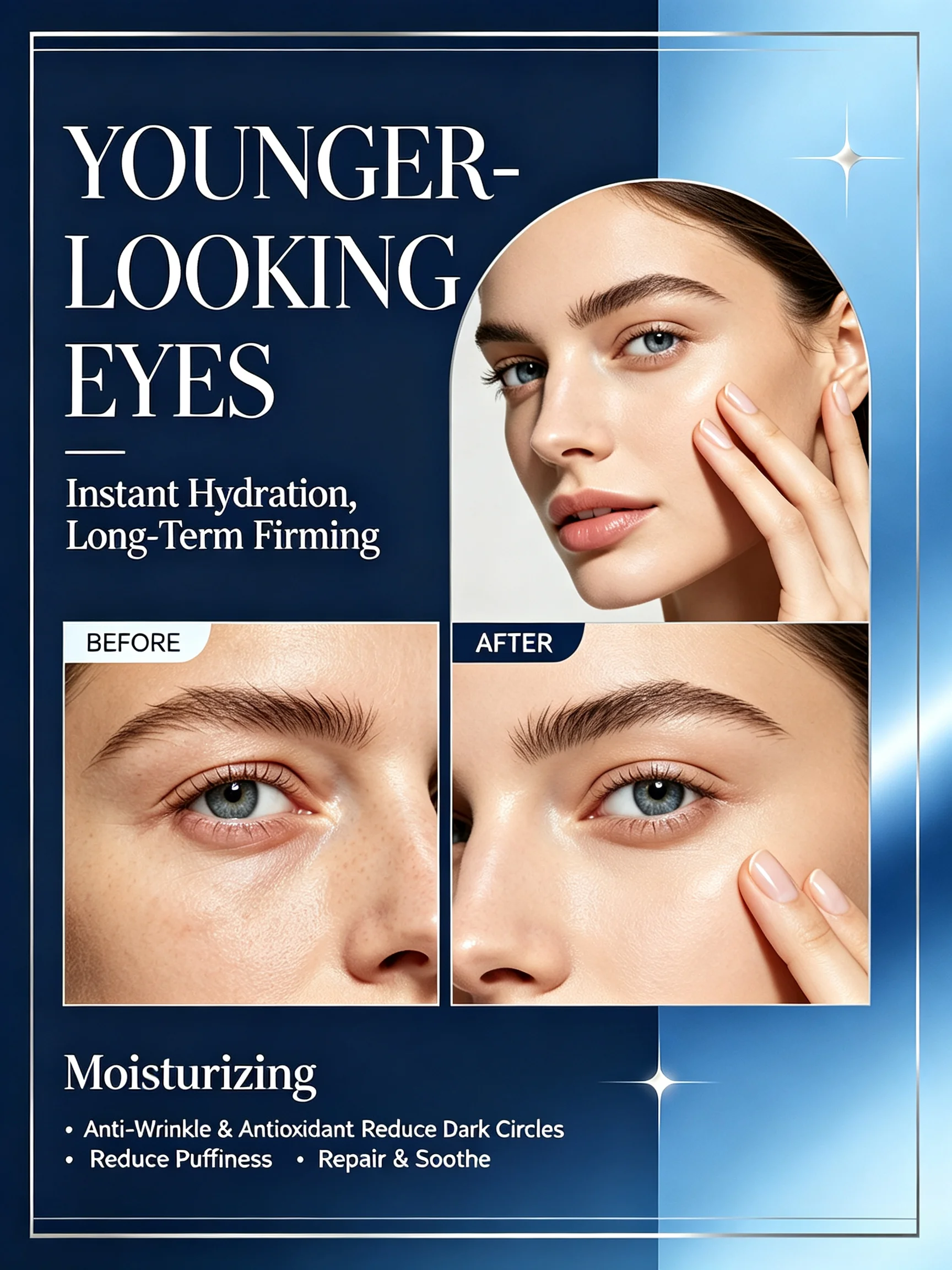 Eye Cream Anti Aging Wrinkle Remove Dark Circles Eye Bags Moisturizing Repair Soothe Puffiness Skin Care 