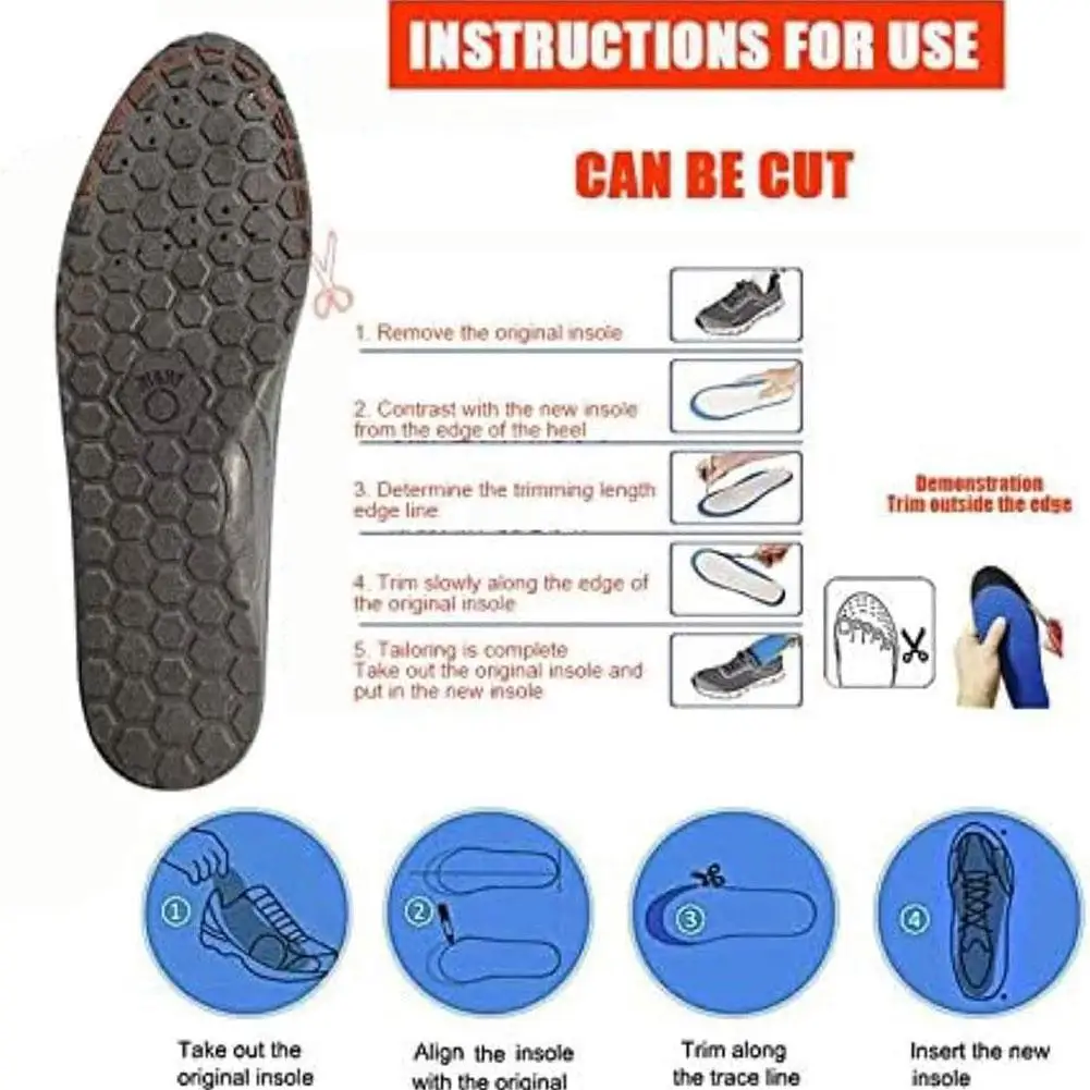 1 Pair Magnetic Therapy Foot Acupressure Insole Men Magnet Women Insole Inserts Sports Relaxation Comfort Cushion Massage T8e6