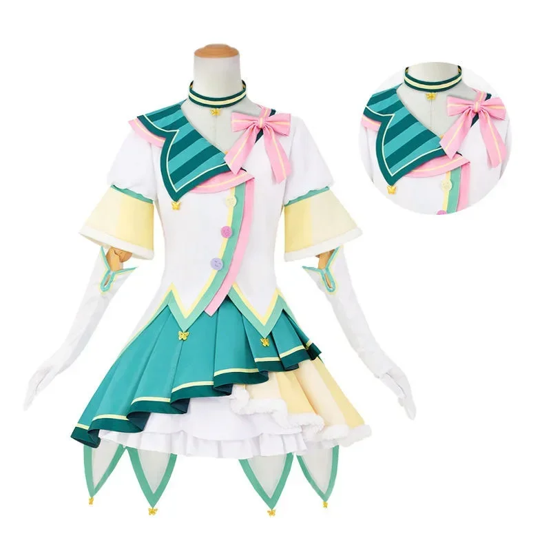 Project Sekai-Robe de scène colorée pour filles, Kusanagi Nene, Costume de cosplay, Perruque, Ensemble uniforme du merveilleuse travailleur, Vêtements Lolita, Mode