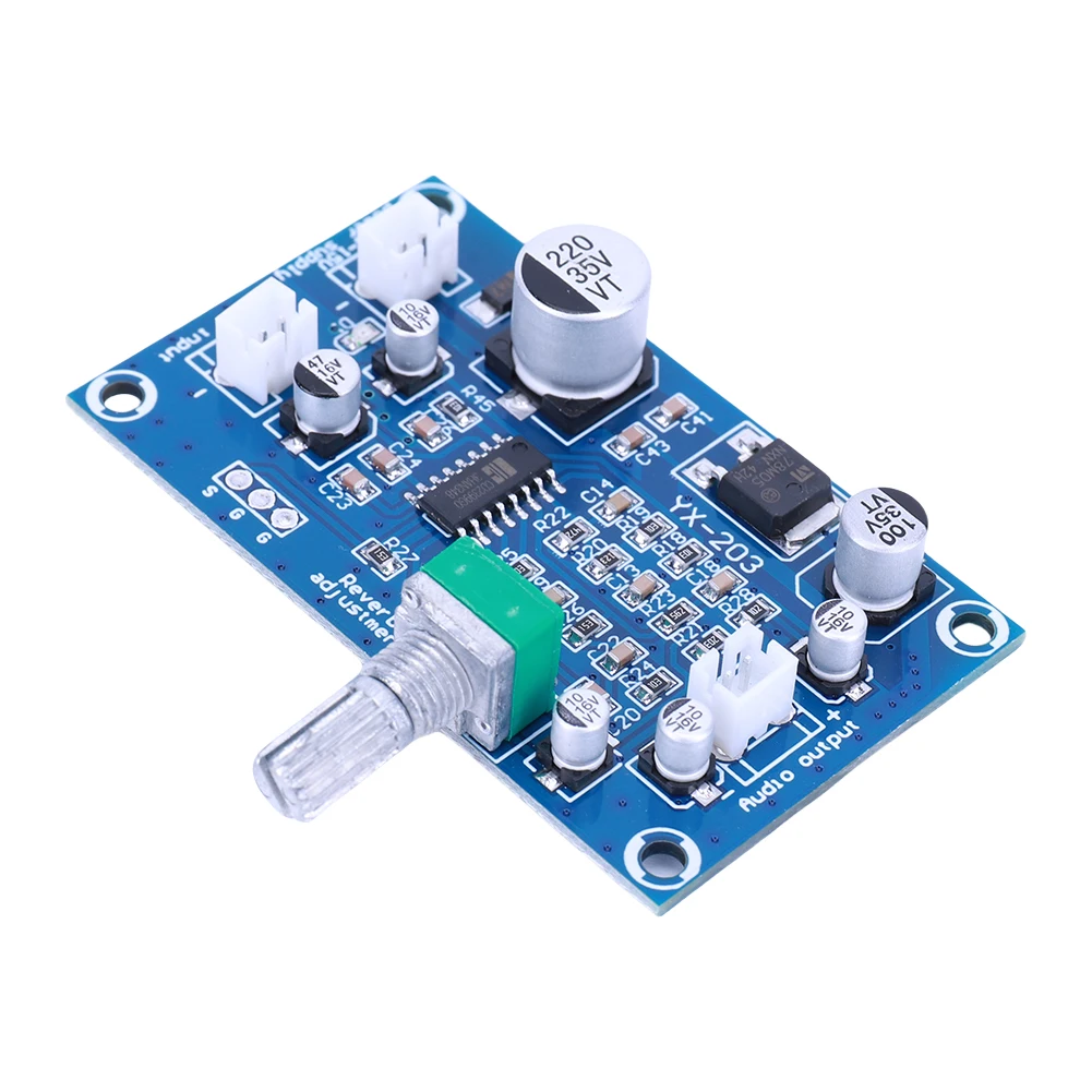 PT2399 Microphone Reverberation Board DC Single Power Supply M65831 Microphone Amplifier Module Microphone Reverb Plate