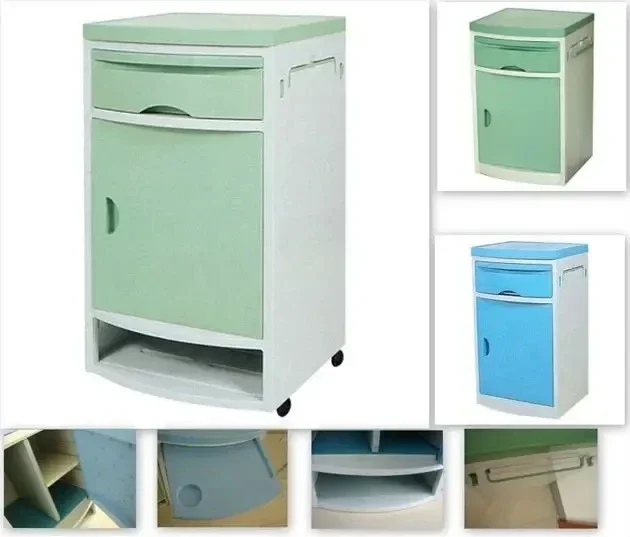 THR-CB404 Cheap Price Hospital ABS Plastic Bedside Cabinets With 4 Wheels