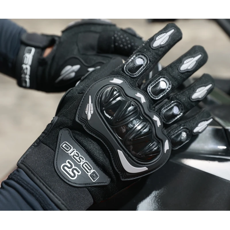 Breathable Summer Motorcycle Gloves Touchscreen Racing Glove for Men Women Motocross Anti-Fall Riding Gloves Blue/Black/Red