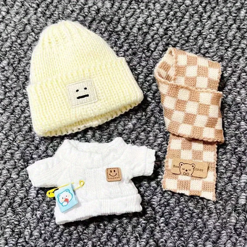 المعلقات صندوق الغموض لملابس الشباب من Labubu، إكسسوارات الدمى، ملابس حفلات الشباب، ملابس دمى مريحة، قبعات دمية محبوكة