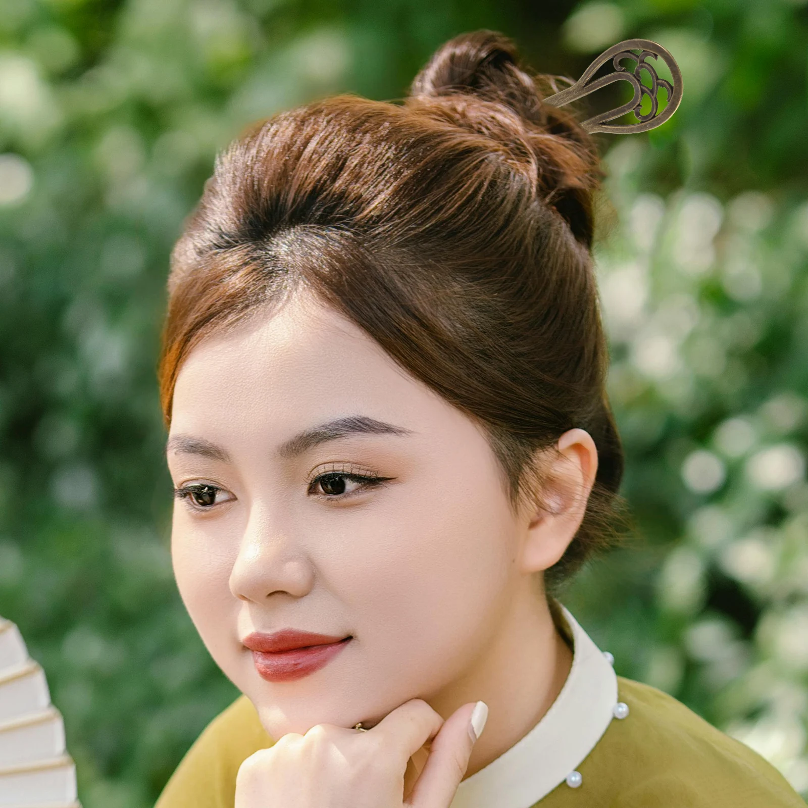 

2 шт. древние китайские заколки для волос, винтажные бронзовые U-образные аксессуары, готические декоративные детали для волос, закладки, металлические булавки в стиле ретро