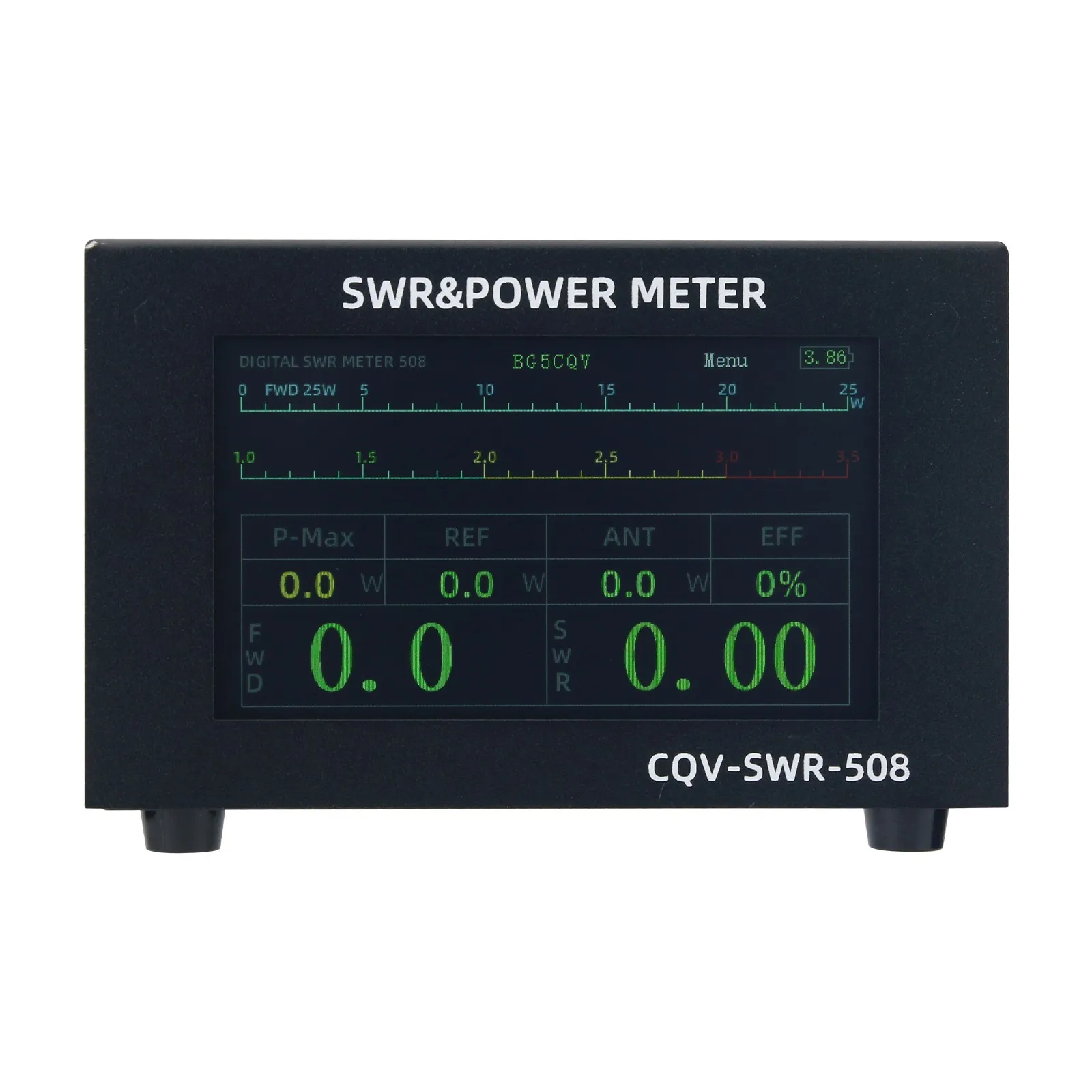 Medidor de potência digital swr 200w CQV-SWR-508 1.8-54mhz com tela lcd colorida de 4.3 "medidor de potência de onda alta para rádio amador