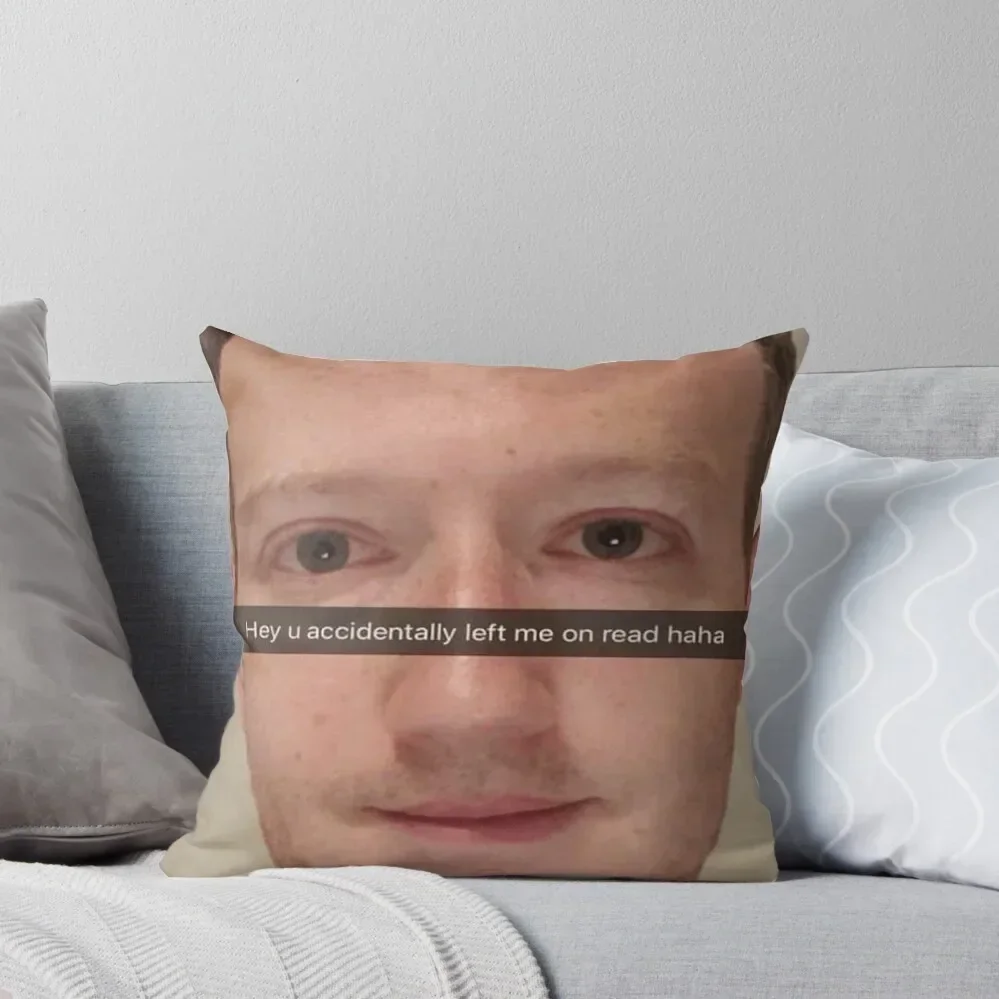 Mark Zuckerberg Snapchat Meme Throw Pillow Sitting Cushion Covers For Sofas pillow