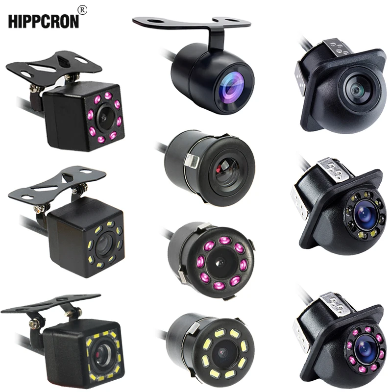 Hippcron Samochodowa kamera cofania 8 LED Night Vision Reversing Auto Parking Monitor CCD Wodoodporny wideo HD