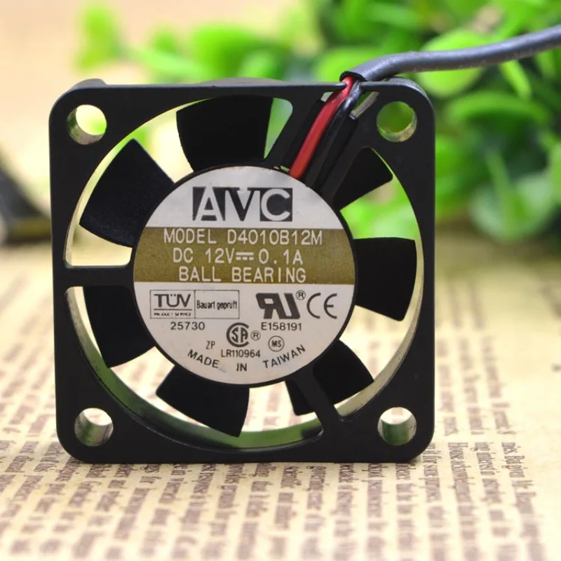 New CPU Cooler Fan for AVC D4010B12M 12V 0.1A 4010 4CM 2-wire Cooling Fan 40X40X10mm