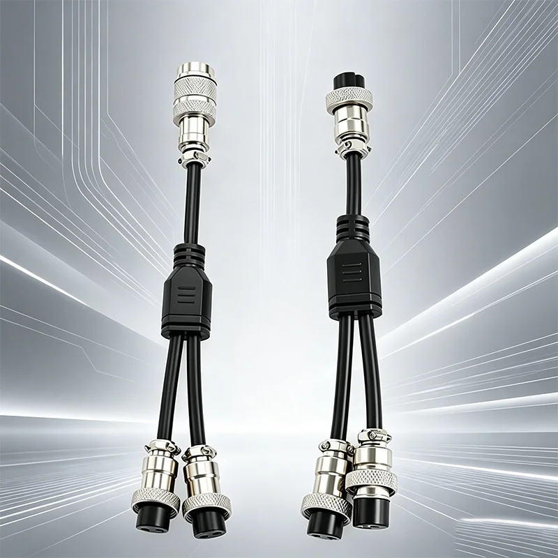GX16 Splitter Cable Connector One Male Split Two Female Aviation Plug 2/3/4/5/6/7/8/9/10 Pin Male Female 1 to 2 Adapter Wire