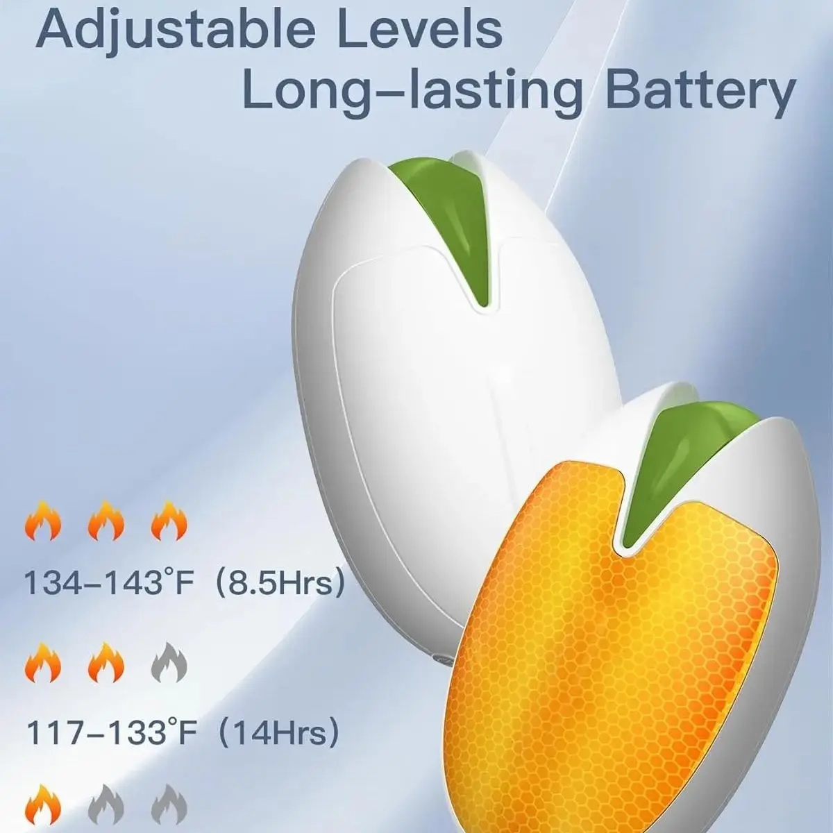 Aquecedor de mãos 3 níveis ajustáveis portátil 2 em 1 1s aquecimento rápido recarregável USB aquecedor de mão 6000mAh para pesca