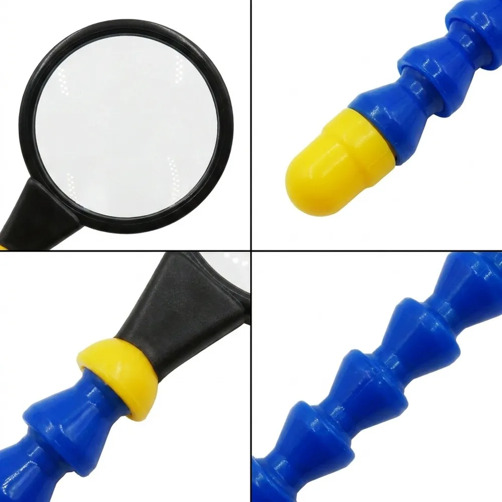 1/4inch Thread Adjustable Soldering Aid Magnifier 360° Adjustable-Arm With  Protective Cover Compatible For Tripod/Clamp Bases