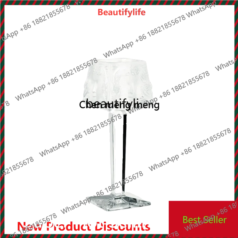 European-Style Crystal Candlestick High-Foot Crystal Home Flower Arrangement Decoration Candlestick