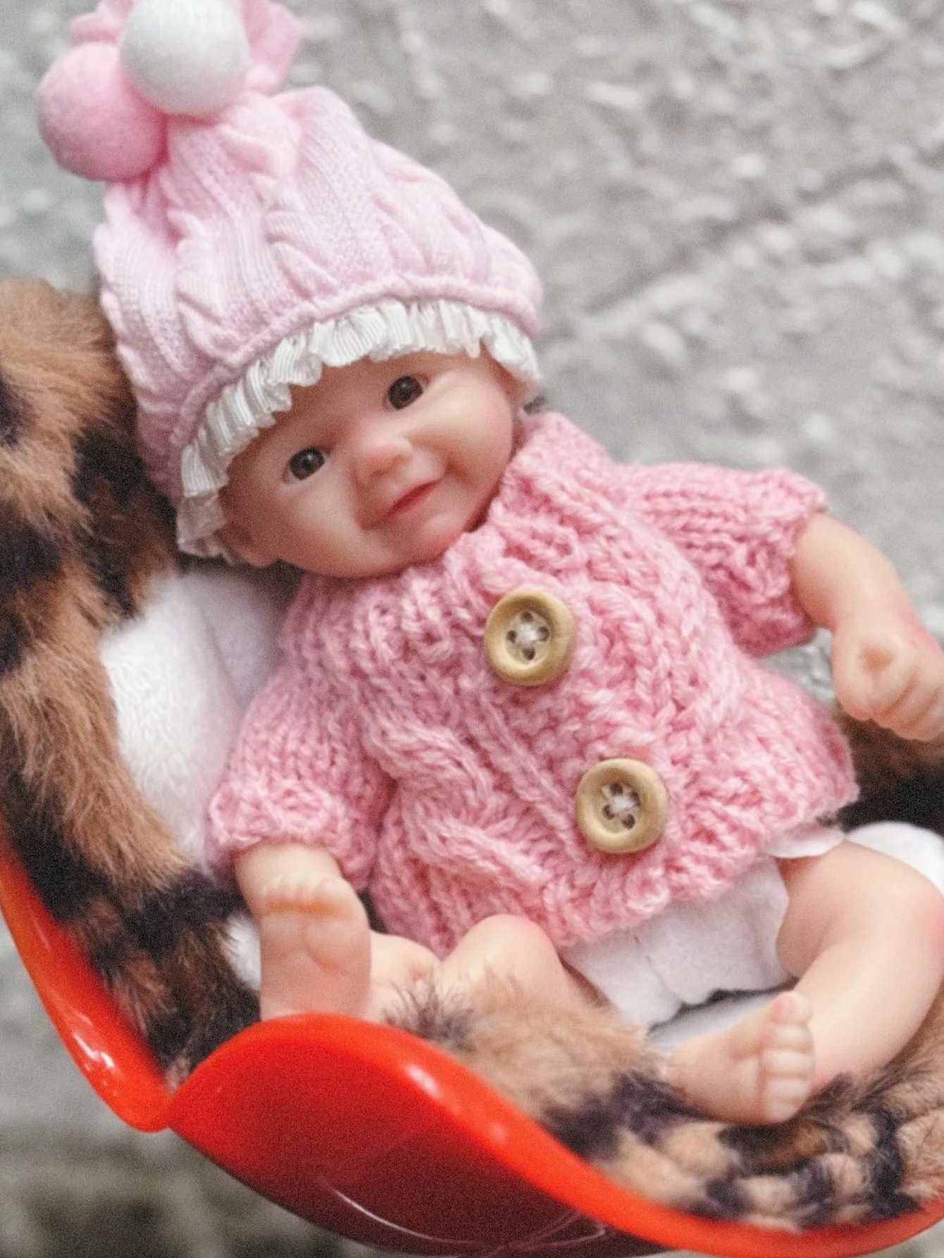 6 Inch Palm Silicone Girl Doll Lifelike bebe Reborn Doll Open Eyes Mini Vivienne Doll Toys