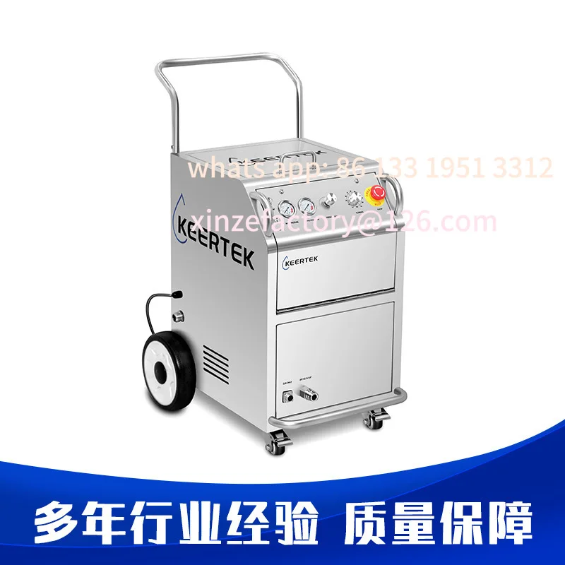 

Customizable brushless cleaning of metal parts with low consumption degreasing cleaning high pressure jet dry ice cleaner