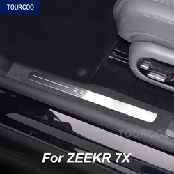 For ZEEKR 7X 2025 Suede Door Sill Protective Cover Stickers Car Interior Styling Door Sill Anti-kick Protective Stickers