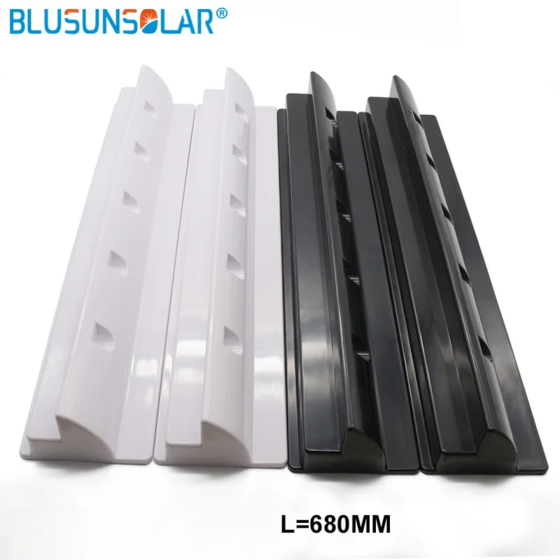 2 Piece/set ABS Plastic Solar Panel Mounting End Spoiler Brackets Use in Caravan Boat Motorhome 550mm 680mm 2 Color for Choose