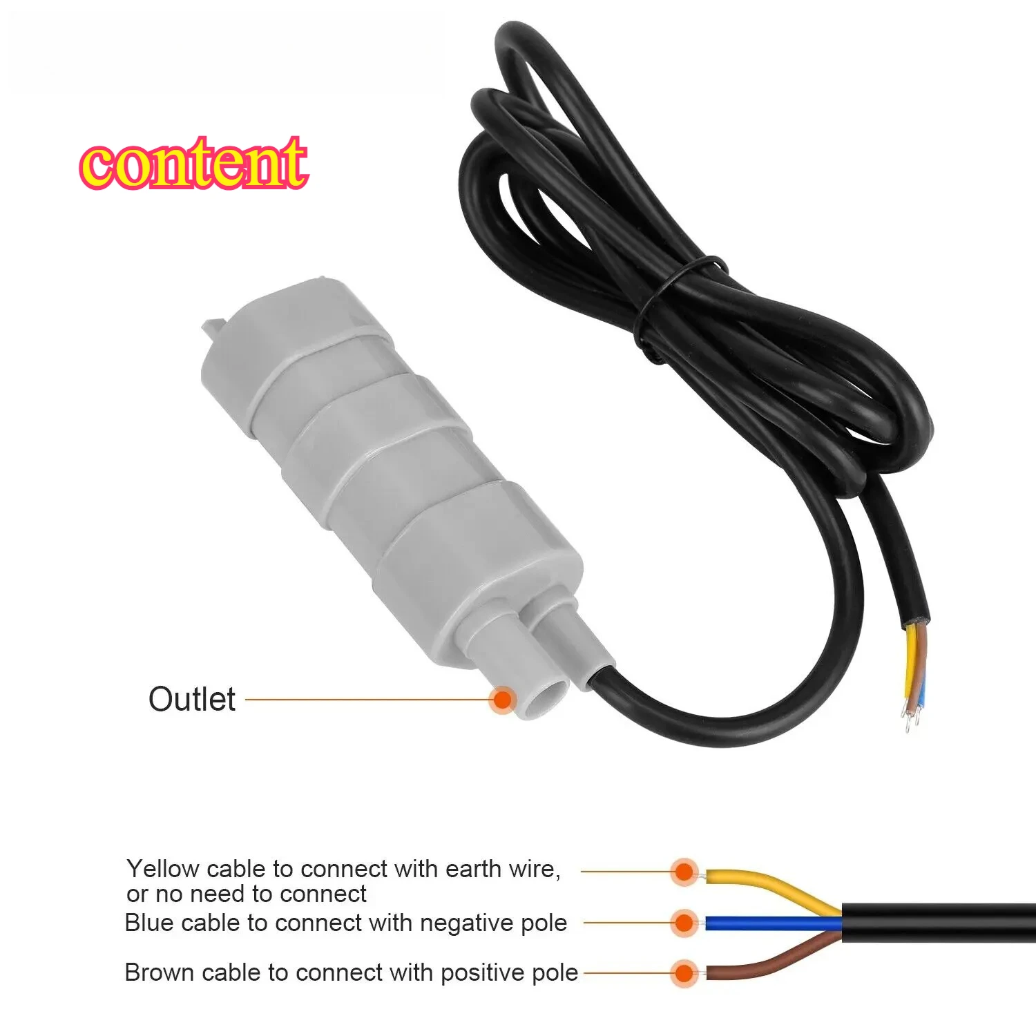 마이크로 DC 수직 잠수정 워터 펌프 12V 1000L/H 캠핑카 캠핑카 연못 수족관 슬롯 드릴링 펌프 용 고 유량 펌프