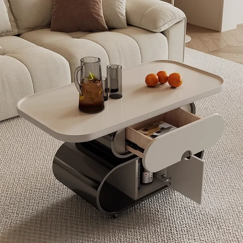Minimal cream style small apartment removable coffee table