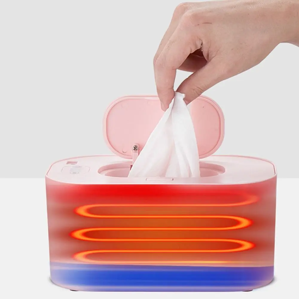 Durable Plastic Wet Wipe Warmer Constant Temperature Large Capacity Wipes Bottle Warmer USB Powered Wet Tissue Heating Box