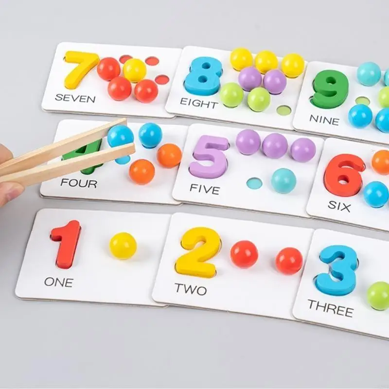 Educatieve kleur en nummer matching game wiskunde tellen speelgoed voor kinderen wiskundige concept learning classificatie a2ub