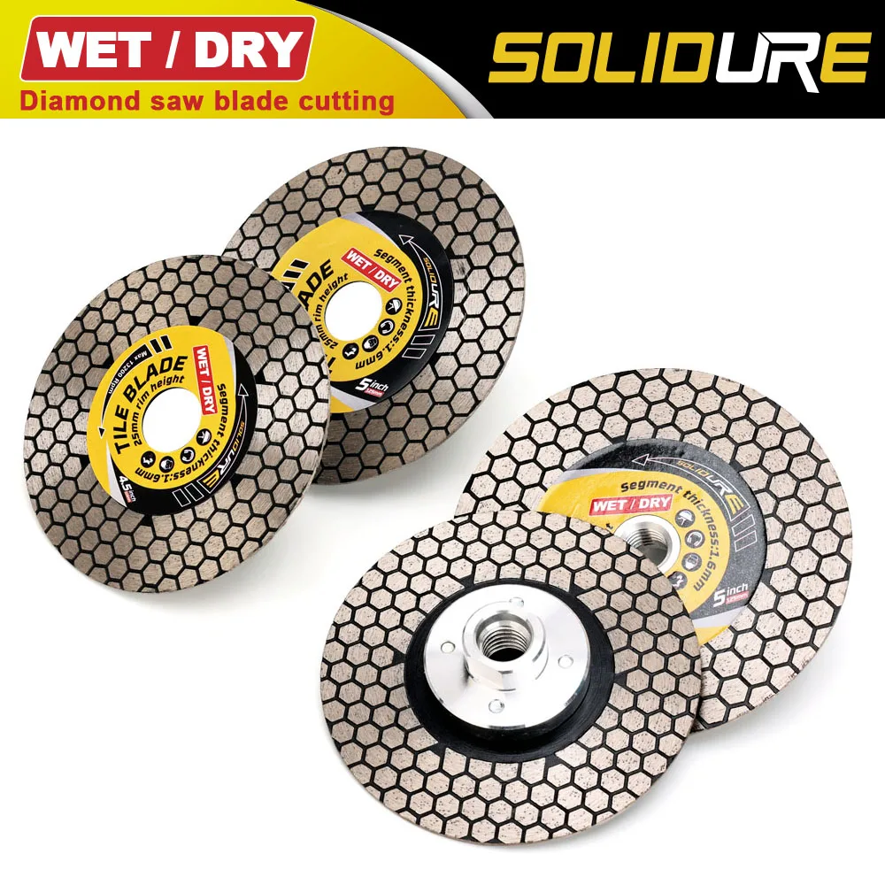 Solidure D115-125mm Porcelain Tile Saw Blade Diamond saw blades Cutting and Grinding for Granite Marble Porcelain Tiles