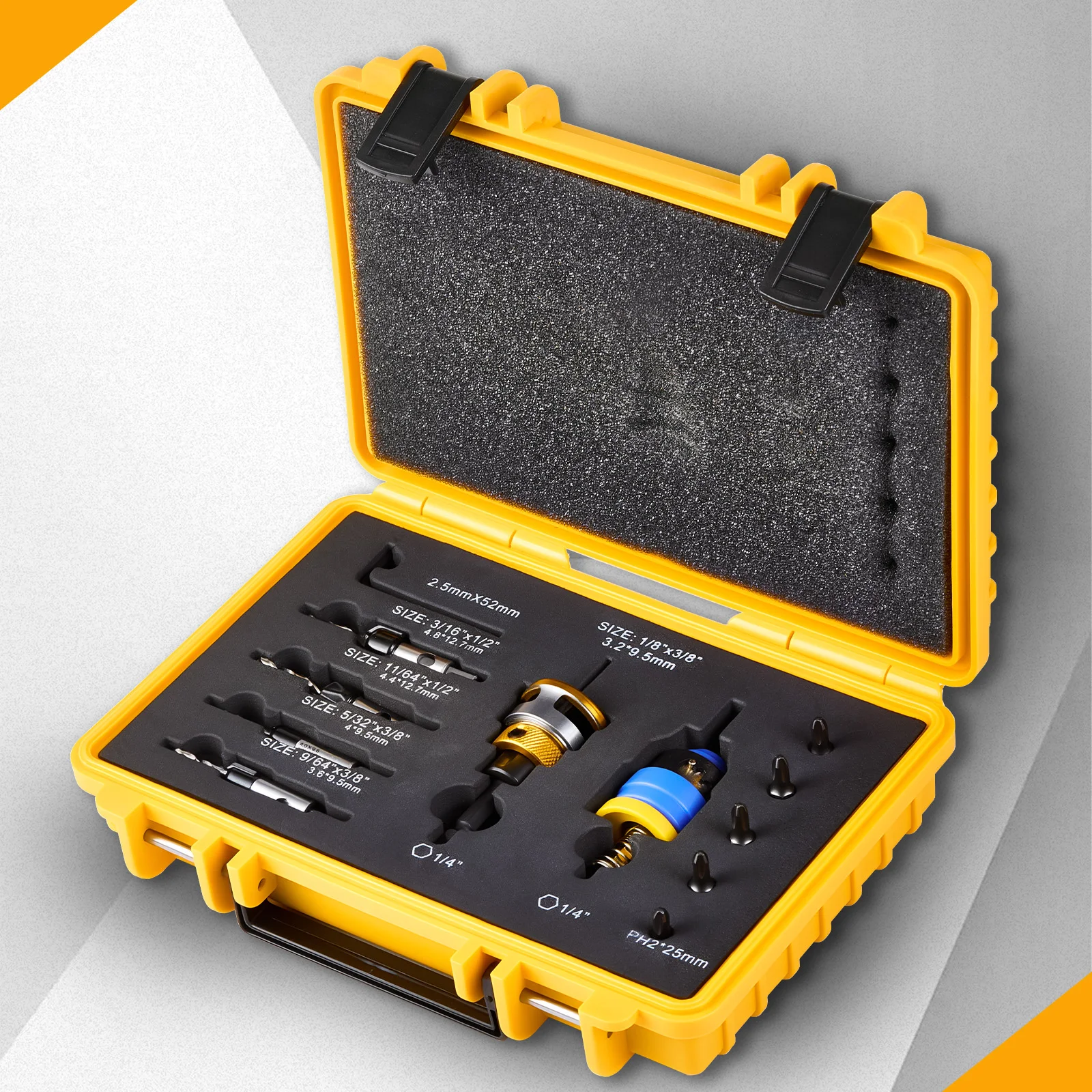 Juego de brocas avellanadoras Geinxurn, brocas avellanadoras de acero de alta velocidad CNC de precisión para madera, plástico y Metal