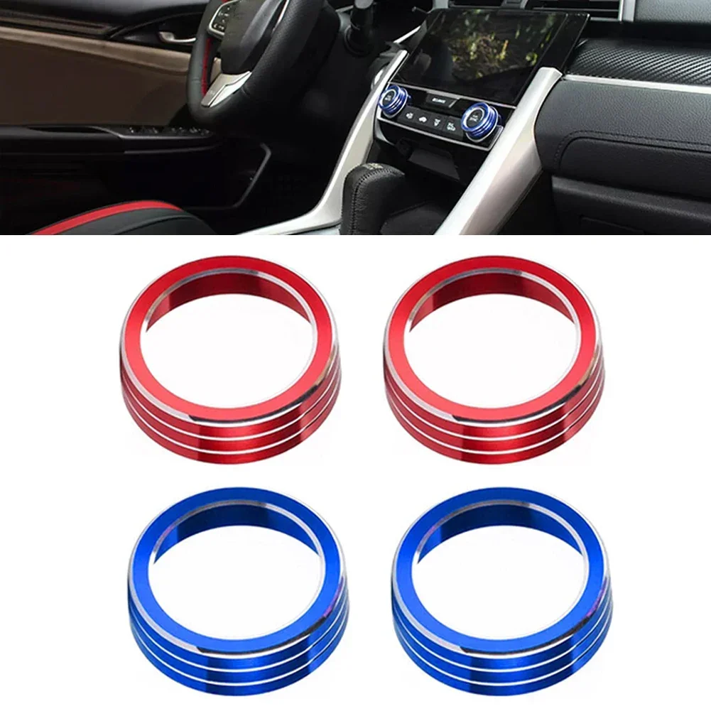 

Colorful Aluminum AC Knob Control Knob Ring Cover For Honda Civic 10th Gen Air Conditioning Knob Decorative Ring