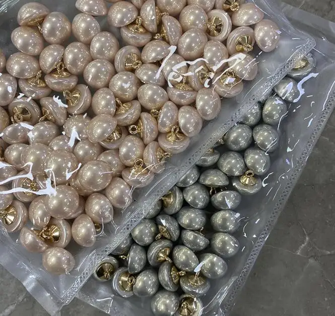 10pcs/LotSize:10/12mm Half round shape pearl metal Buttons fashion Button knitted cardigan Garment Accessories Sewing(SSA-4104)