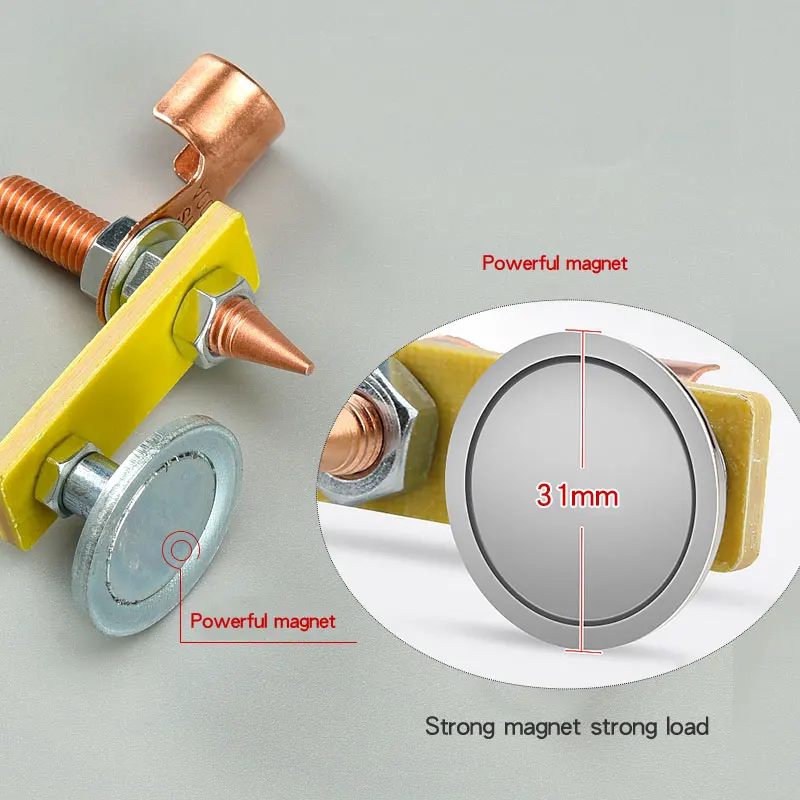 Głowica magnetyczna do obróbki metalu Magnetyczny zacisk uziemiający Metalowa płytka Wspornik spawalniczy Akcesoria narzędziowe Styl pojedynczej