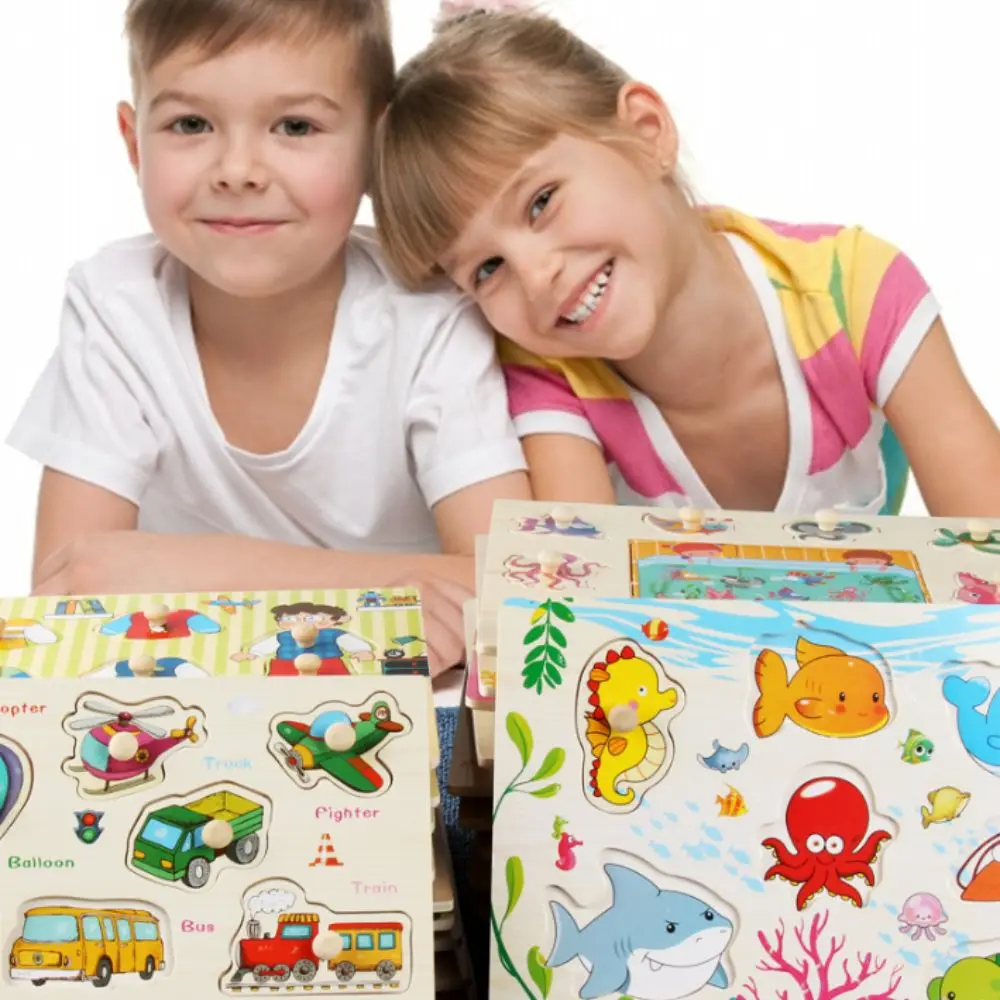 ألعاب ألغاز خشبية من مونتيسوري ألغاز تعليمية مبكرة ثلاثية الأبعاد أرقام لوحة انتزاع اليد لعبة ألغاز معرفية فكرية للأطفال