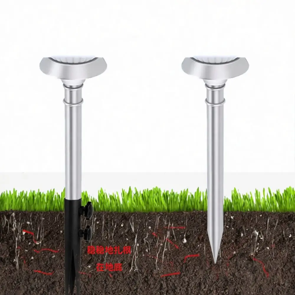 Durable Stainless Steel Ground Spike Replacement For Solar Garden Lights Outdoor Torch Mounting Pole Yard Decoration