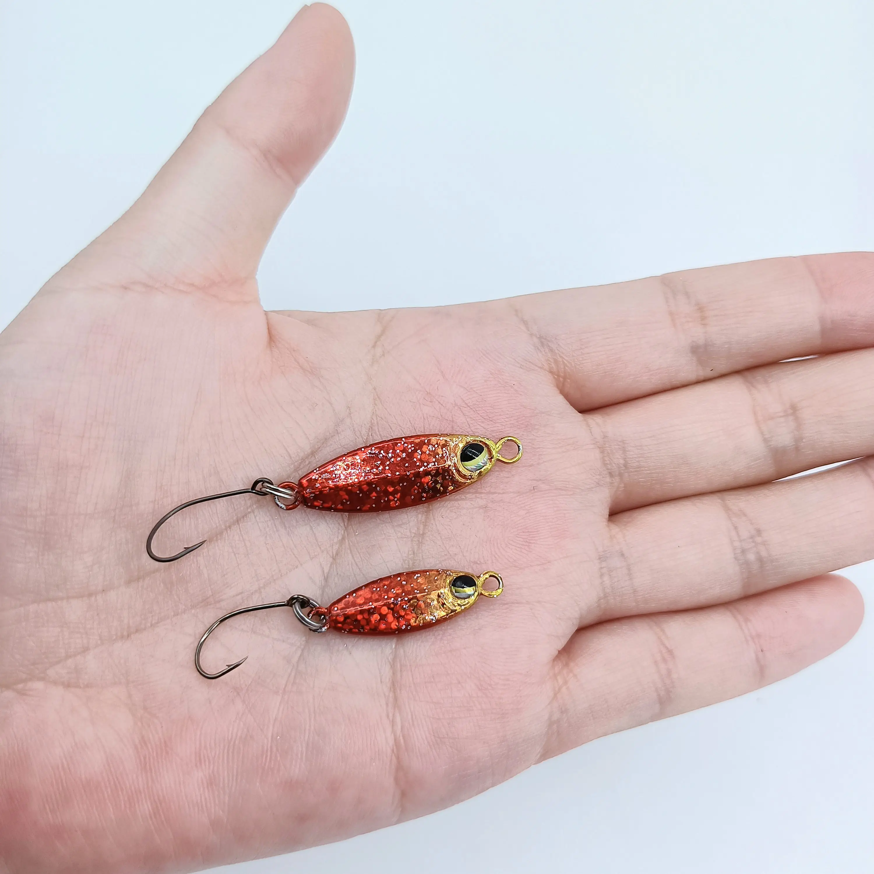 DUODUOYU 1PCS Mini Metal Jig Spoon Fishing Lure 3g/5g Fish Small Fish With Single Hook Sea Bass Fishing Lure