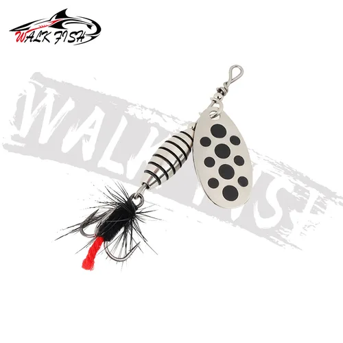 Imagen 2 del producto WALK FISH-señuelo giratorio de Pesca con lentejuelas, cebo giratorio de latón, gancho de acero con alto contenido de carbono, 3,7g, 5,3g, 8,2g, 10,5g