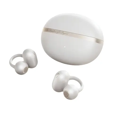 QCY Crossky C50 Open Ear Wireless Earbuds Bluetooth 6.0 Comfort Clip On Sports Earphone 4 Mic AI Clear Call Bass Boost Headphone