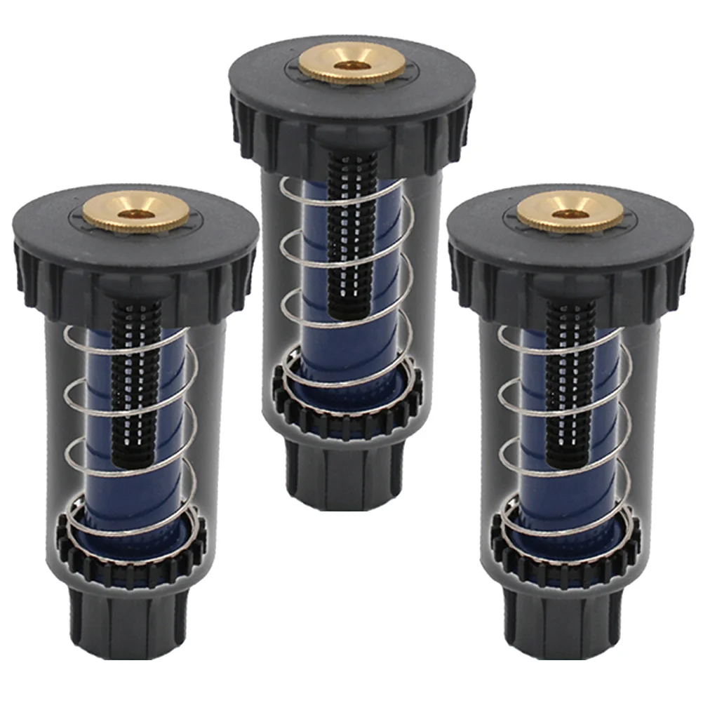 3pcs Pop-Up Sprinklers 360 180 90 Degree Adjustable Heads Built-In Filter Stainless Steel Spring For Lawn Yard Garden