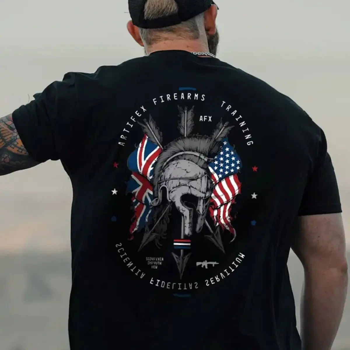 

Летняя тактическая военная футболка с круглым вырезом и короткими рукавами, мужская хлопковая свободная повседневная футболка с принтом в стиле американского жереха в стиле ретро