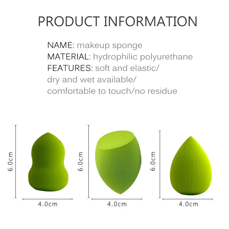 1Pcs Diverse Water Drop Shape Cosmetische Puff Make-Up Spons Blending Gezicht Vloeibare Foundation Crème Make Up Cosmetische Poederdons