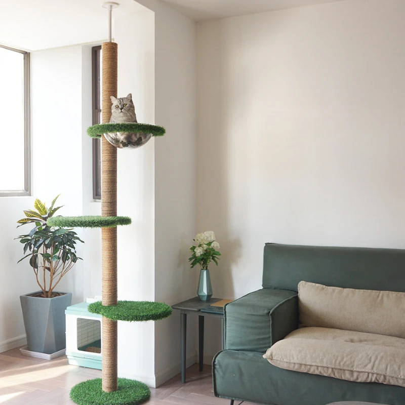 Sisal Large Cat Climbing Frame Multifunctional Cat Scratching Post Multi-Story Cat Tree House Pet Supplies