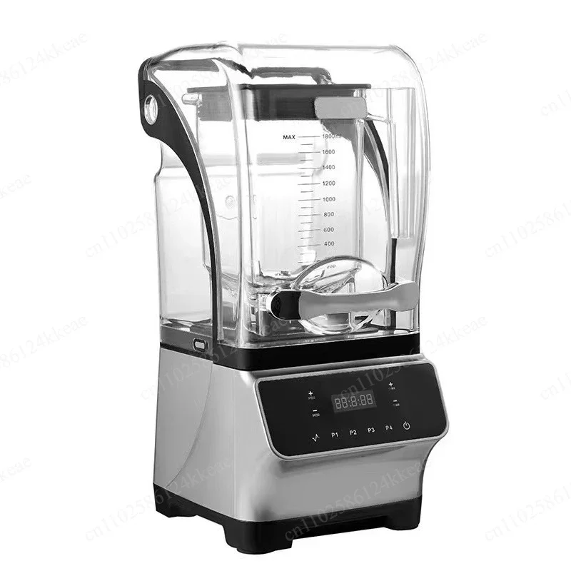 Soundproof Commercial Smoothie Blender with DC Brushless Motor, Silent Machine for Milk Tea Shop & Tea Extractor
