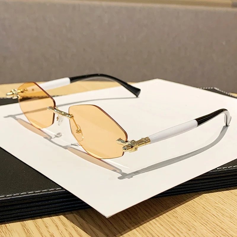 

small rhombus gradient sunglasses for women new fashion brand stripe print leg unqiue sun glasses men hip hop driving shades