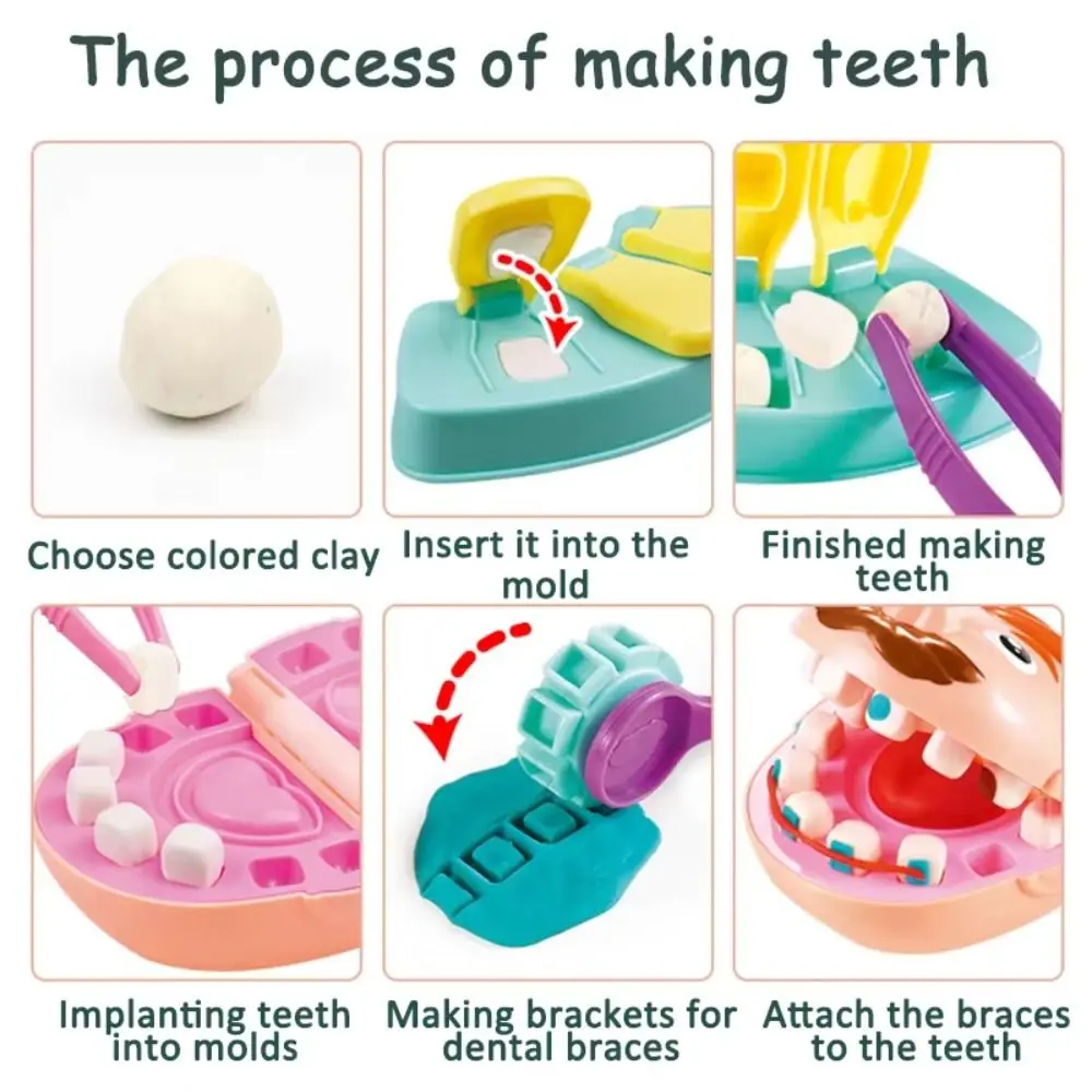 Mud Children Doctor Set Role Play Montessori Doctor Pretend Play Kit DIY Cognitive Puzzle Doctor Family Parent-Child